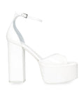 PARIS TEXAS White Tatiana Patent Leather Platform 130mm High Heels - House Of Huntington