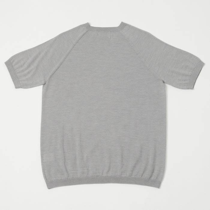 Peregrine Knitted Wool T-Shirt - Light Grey