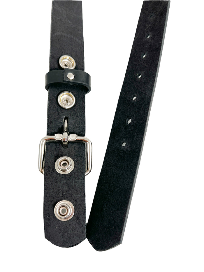 Plain Black 1 1/2" Wide Belt Genuine Leather