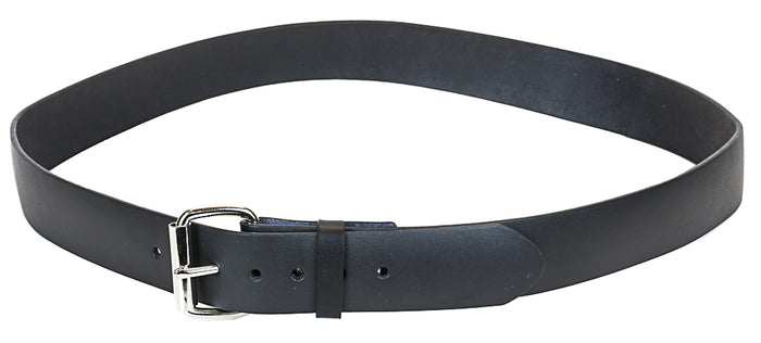 Plain Black 1 1/2" Wide Belt Genuine Leather