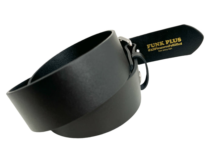 Plain Black 1 1/4" Wide Belt Genuine Leather