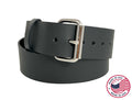 Plain Black 1 3/4" Wide Belt Genuine Leather