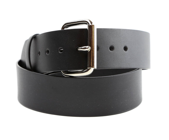 Plain Black 1 3/4" Wide Belt Genuine Leather
