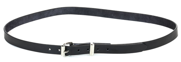 Plain Black 3/4" Wide Belt Genuine Leather