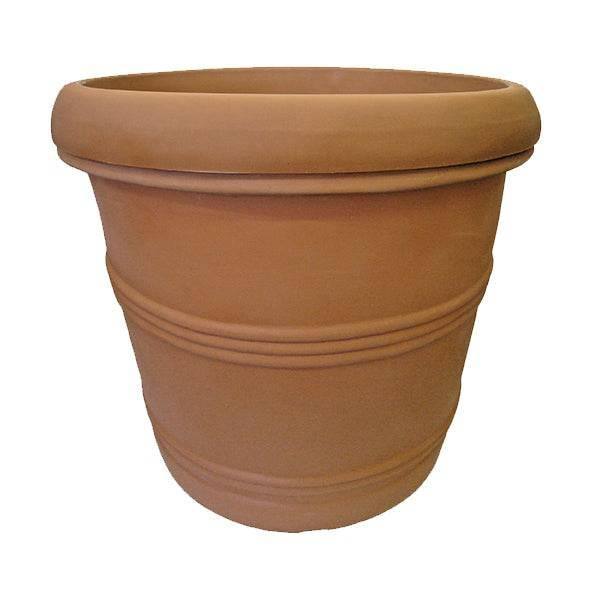 Planter - Basic Rim - Terra Cotta - 24-inch - Hicks Nurseries