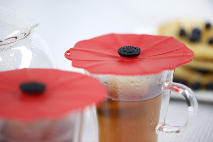 Poppy Silicone Drink Covers, Set of 2