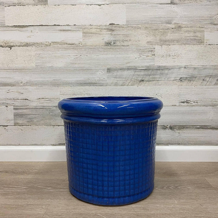 Punchcard Planter - Blue - 16-inches - Hicks Nurseries