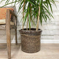 Punchcard Planter - Brown - 16-inch - Hicks Nurseries