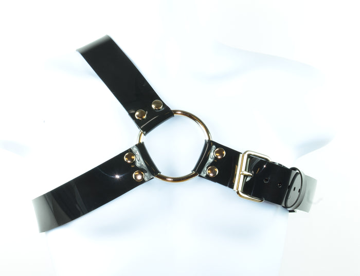 PVC Wide 1 3/4" Bulldog Body Harness D Rings Snap Adjustable