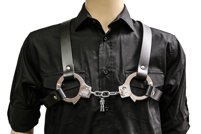 Real Handcuff  Leather Harness