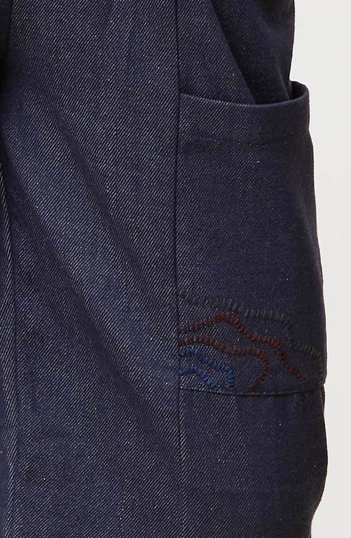 Dark blue denim