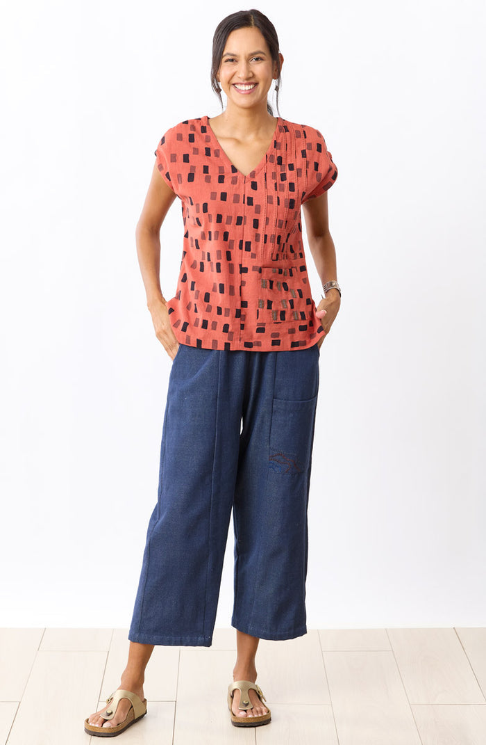 Dark blue denim