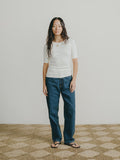 Rib Tee, Ribbed Silk Noil Jersey, Natural