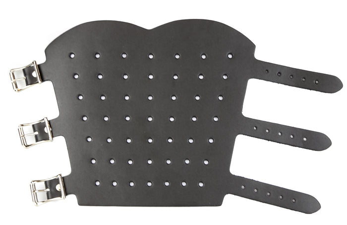 Rivet Hole Plain Leather Gauntlet
