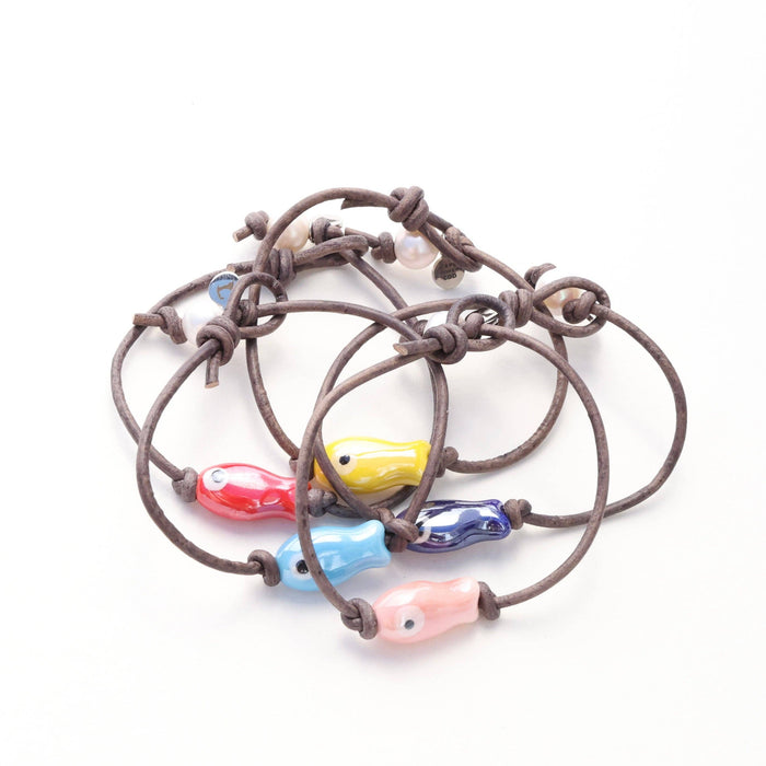 Sardine Fish Bracelet: Yellow / 6.5"