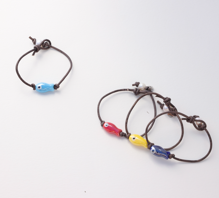 Sardine Fish Bracelet: Yellow / 6.5"