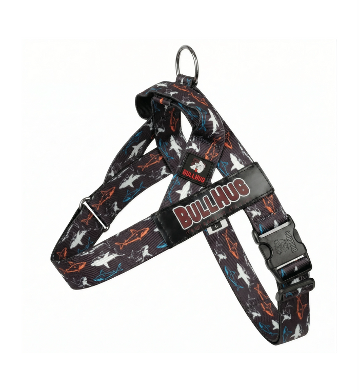 Shark BullHug Dog Harness & Leash Combo