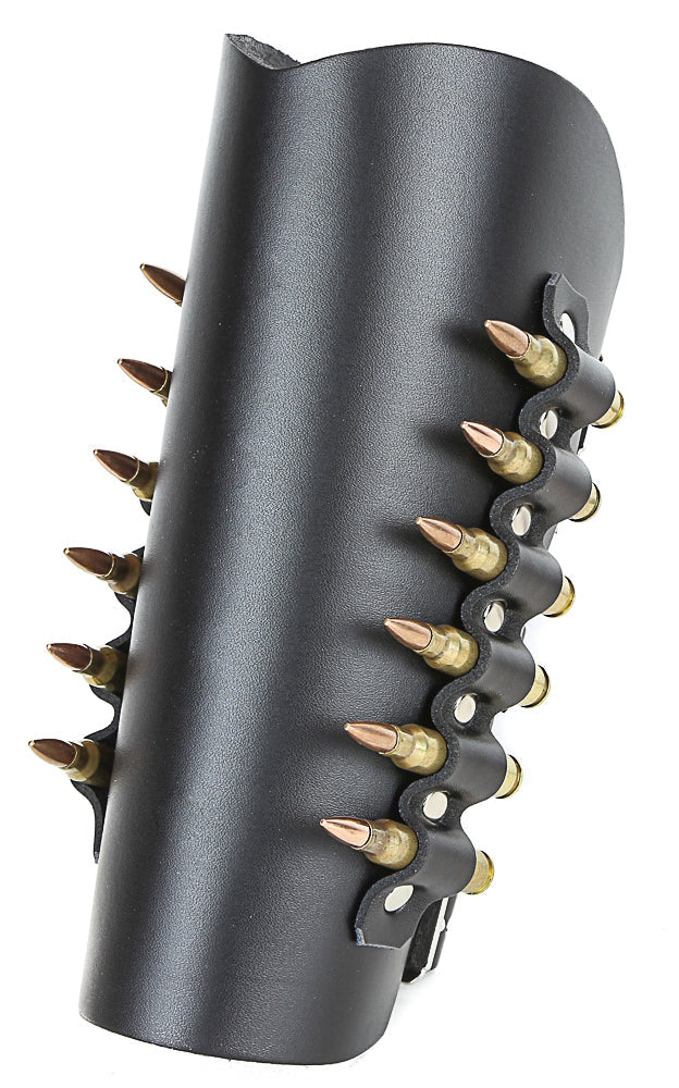 Side Bullet Genuine Leather Gauntlet Single Piece