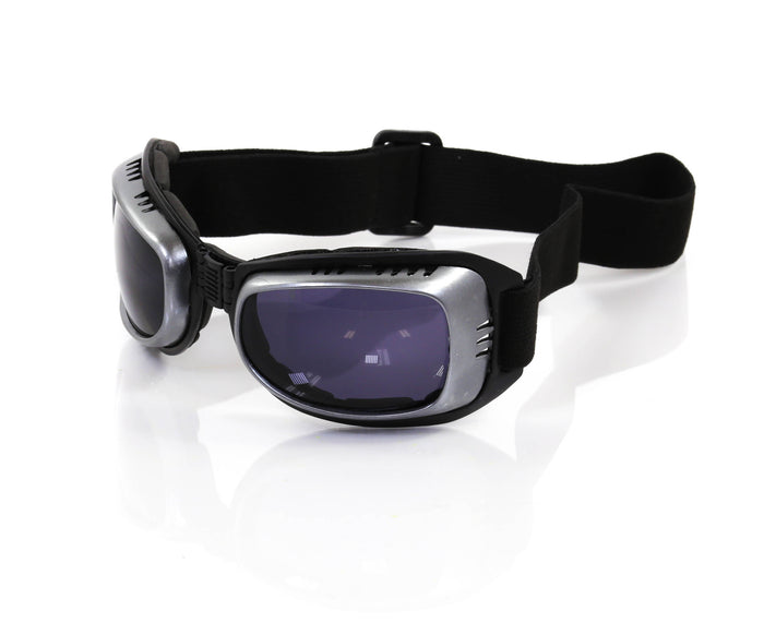 Silver Black Aviator Goggles Glasses Vintage Victorian Welding Cosplay Goth Punk Costume