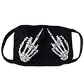 Skeleton Middle Finger Face Mask fabric face covering mask