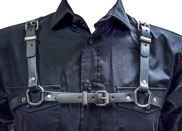 Skinny Buckle Bulldog Harness Genuine Leather