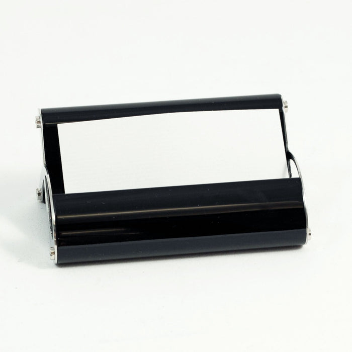 Stainless Steel Business Card Holder with Black Enamel Finish