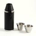 Stainless Steel Tan Leather Cylinder Flask