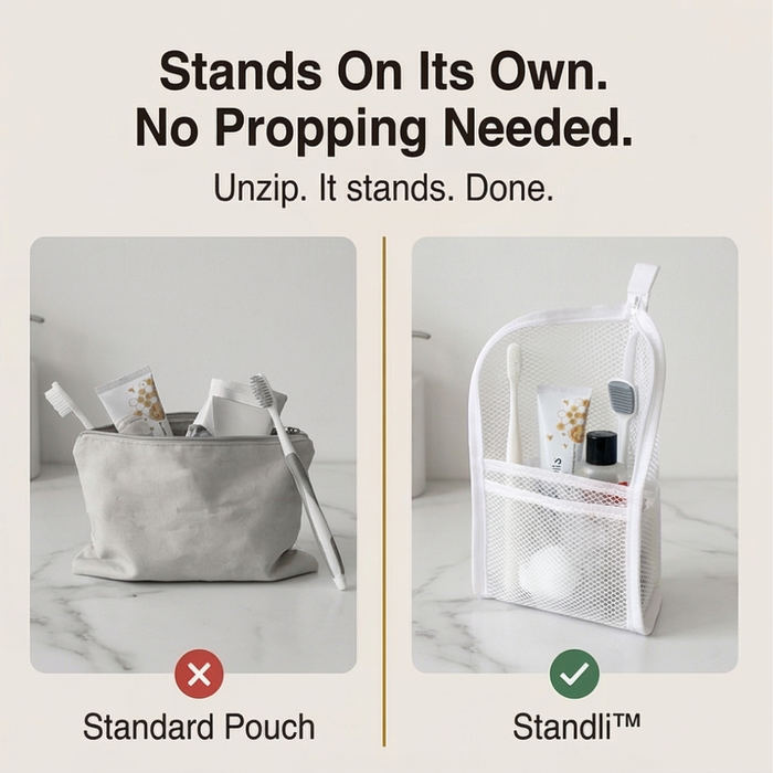 Standli – Self Standing Travel Toiletry Pouch