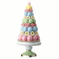 The Pickup & Local Delivery Only Statue – Easter Egg Tree features pastel pink, blue, and green egg-shaped confections with pink roses and white daisies on an ornate pedestal—perfect whimsical holiday decor.