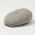 Stetson Hatteras 'Ellington' Wool/Linen Flat Cap - Grey/Beige Mottled