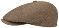 Stetson Six Panel Silk/Cotton Flat Cap - Brown