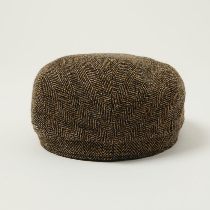 Stetson Wool Herringbone Driver Cap - Brown Melange