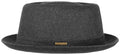 Stetson Wool Pork Pie Hat - Charcoal