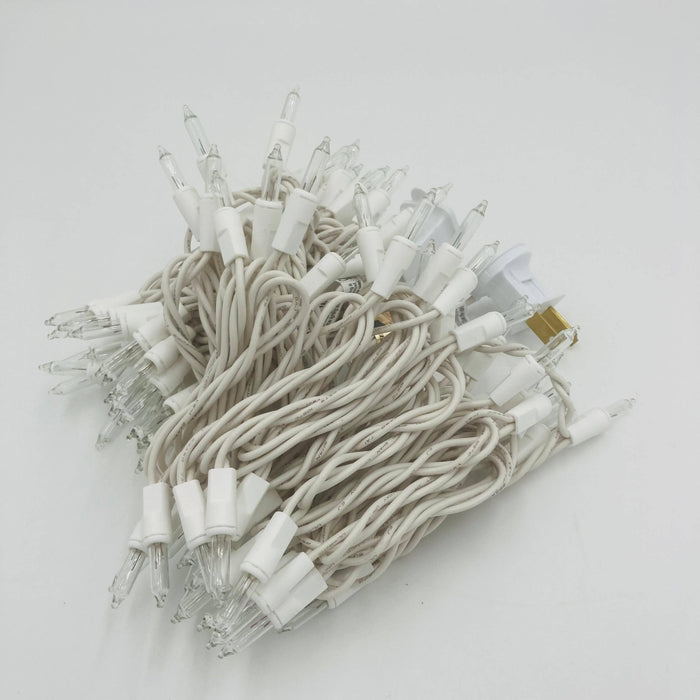 Super Bright Light Set - White Wire - Clear - Hicks Nurseries