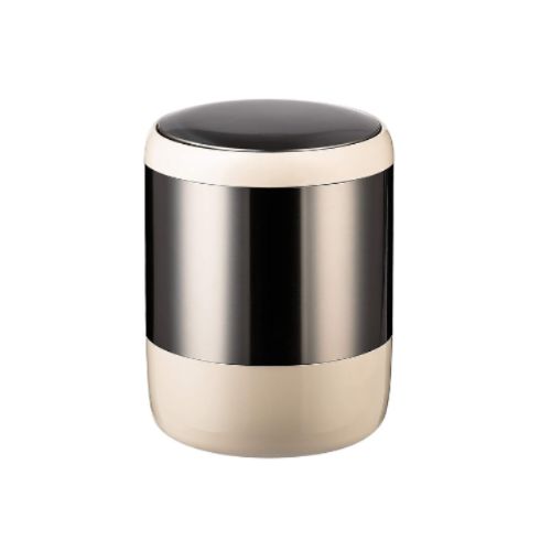 Primanova trash can 6 Liters beige front view