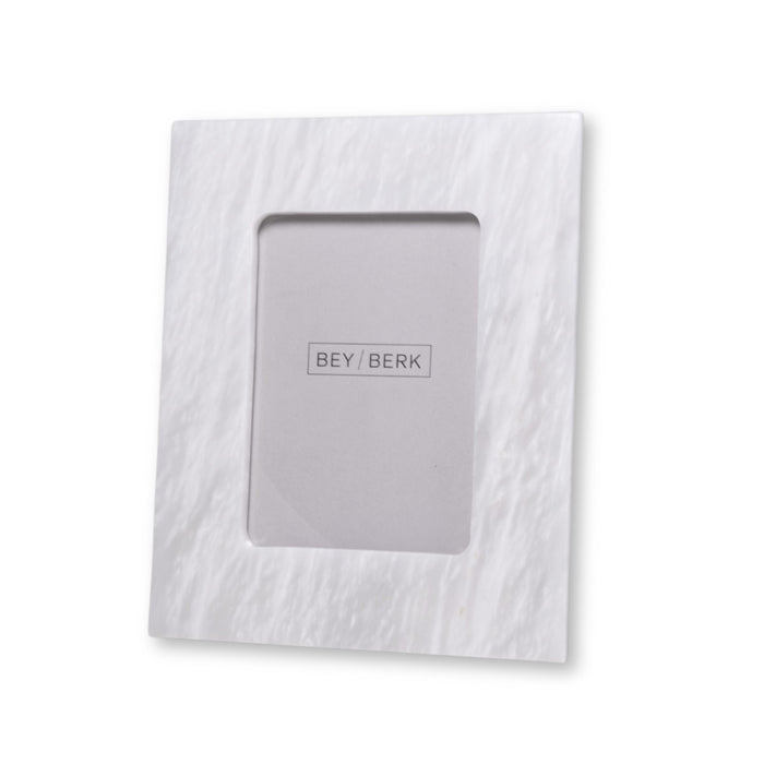 Talin White Genuine Marble 4" x 6" Picture Frame