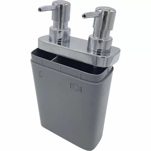 Primanova soap dispenser contents and components flat lay