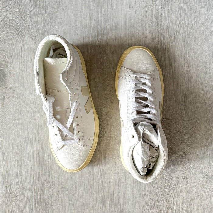 VEJA Minotaur White Leather High Top Trainers - House Of Huntington