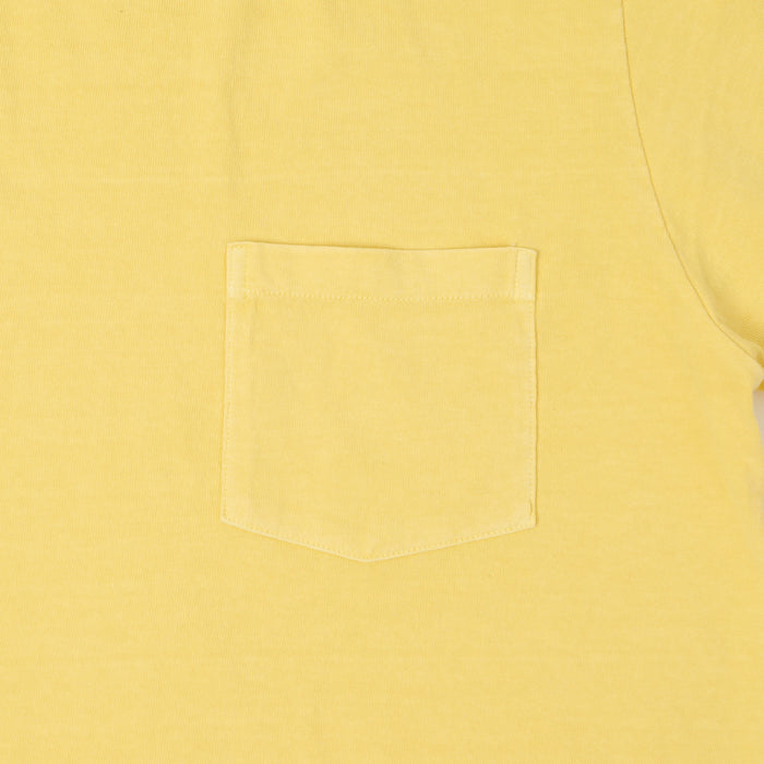 Velva Sheen Pigment Dyed Pocket T-Shirt - Yellow