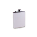 Victoria 6oz Leather Flask in white