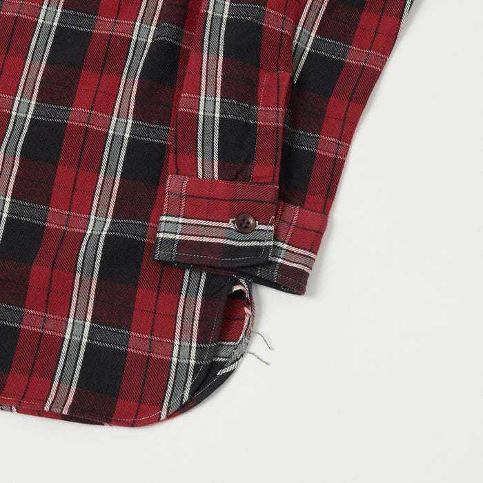 Warehouse & Co 3022 Duck Digger Plaid Flannel Shirt - Dark Red