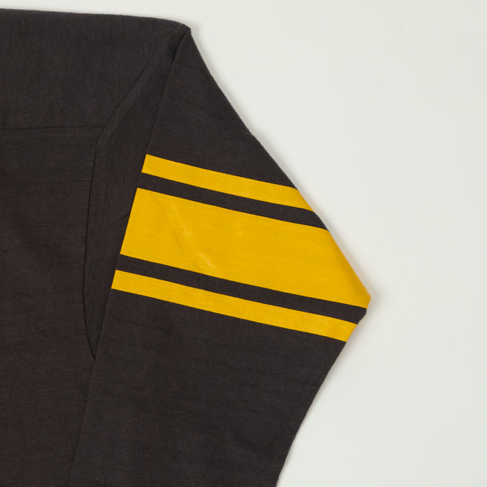 Warehouse & Co 4063 'No. 70' 3/4 Sleeve Football Tee - Black