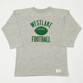 Warehouse & Co 4063 'West Lake' 3/4 Sleeve Football T-Shirt - Heather Grey