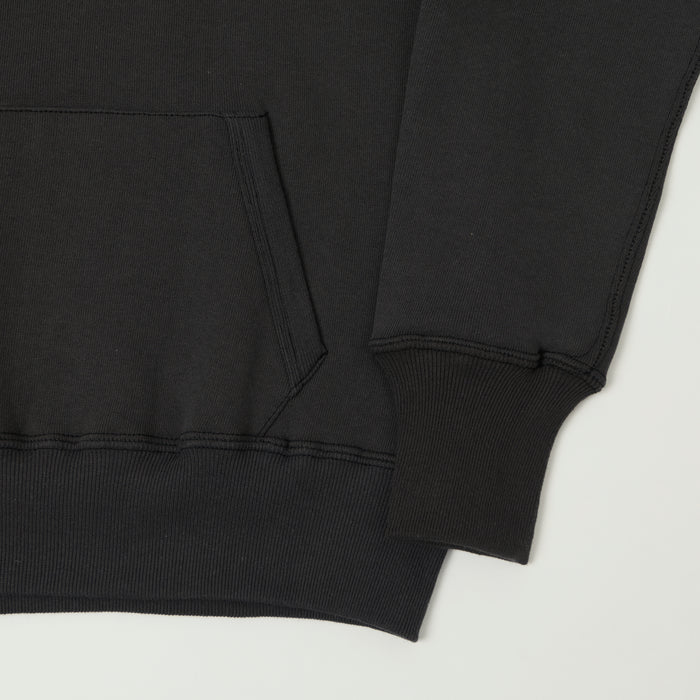 Warehouse & Co 450 'No 32' Two Needle Hooded Sweatshirt - Black