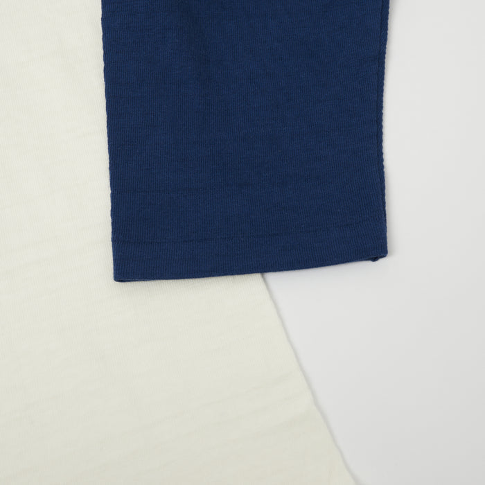 Warehouse & Co 4800 Baseball T-Shirt - Cream/Navy