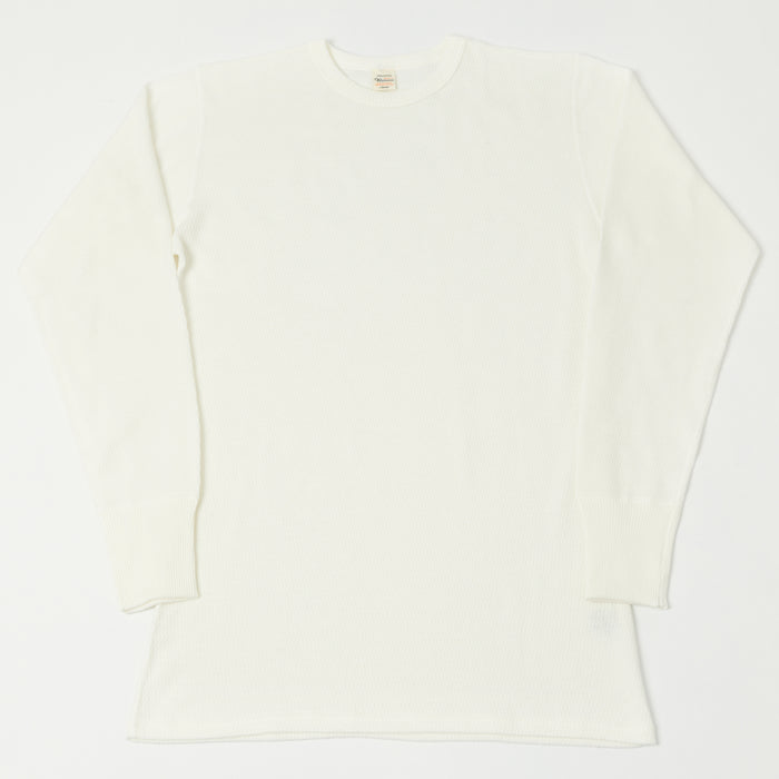 Warehouse & Co 5903 Waffle Knit Thermal T-Shirt - Off White