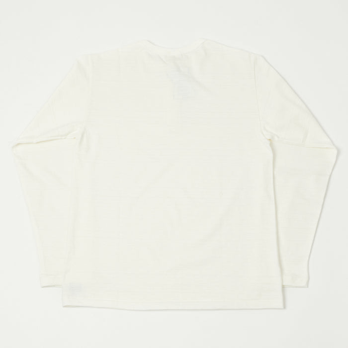 Warehouse & Co 5907 Long Sleeve Henley - Off White