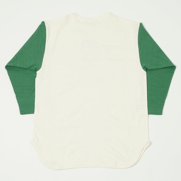 Warehouse & Co 'Black River Tigers' 4800 Baseball T-Shirt - Cream/Green