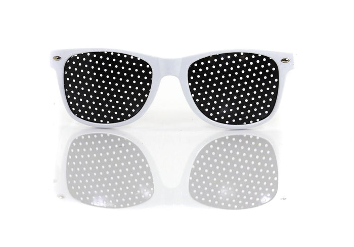 White Mesh Lens Sunglasses Retro Unisex Eye wear Glasses