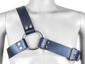 Wide 1 3/4" Leather Bulldog Body Harness D Rings Snap Adjustable